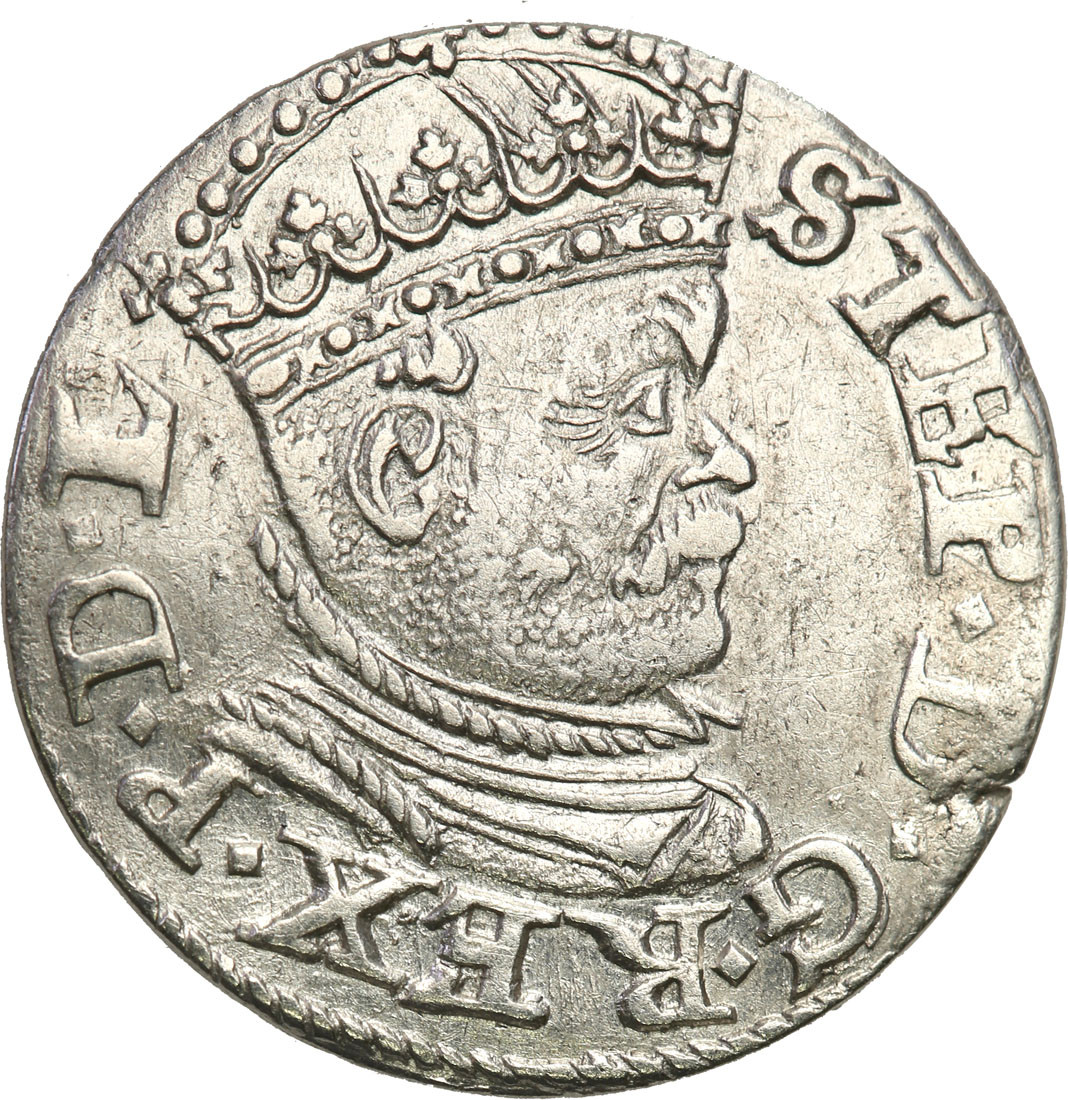 Stefan Batory. Trojak (3 grosze) 1586, Ryga  - Nienotowany